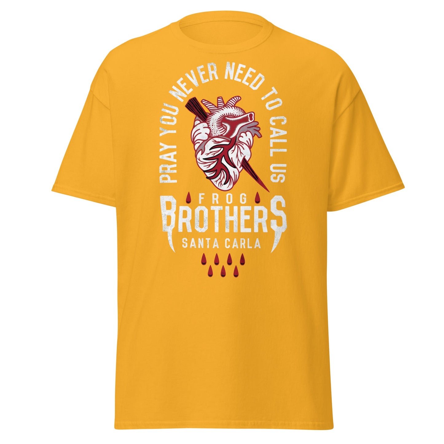 Frog Brothers Santa Carla T-Shirt | Vampire Hunter Tee - Gold - T-Shirts Online