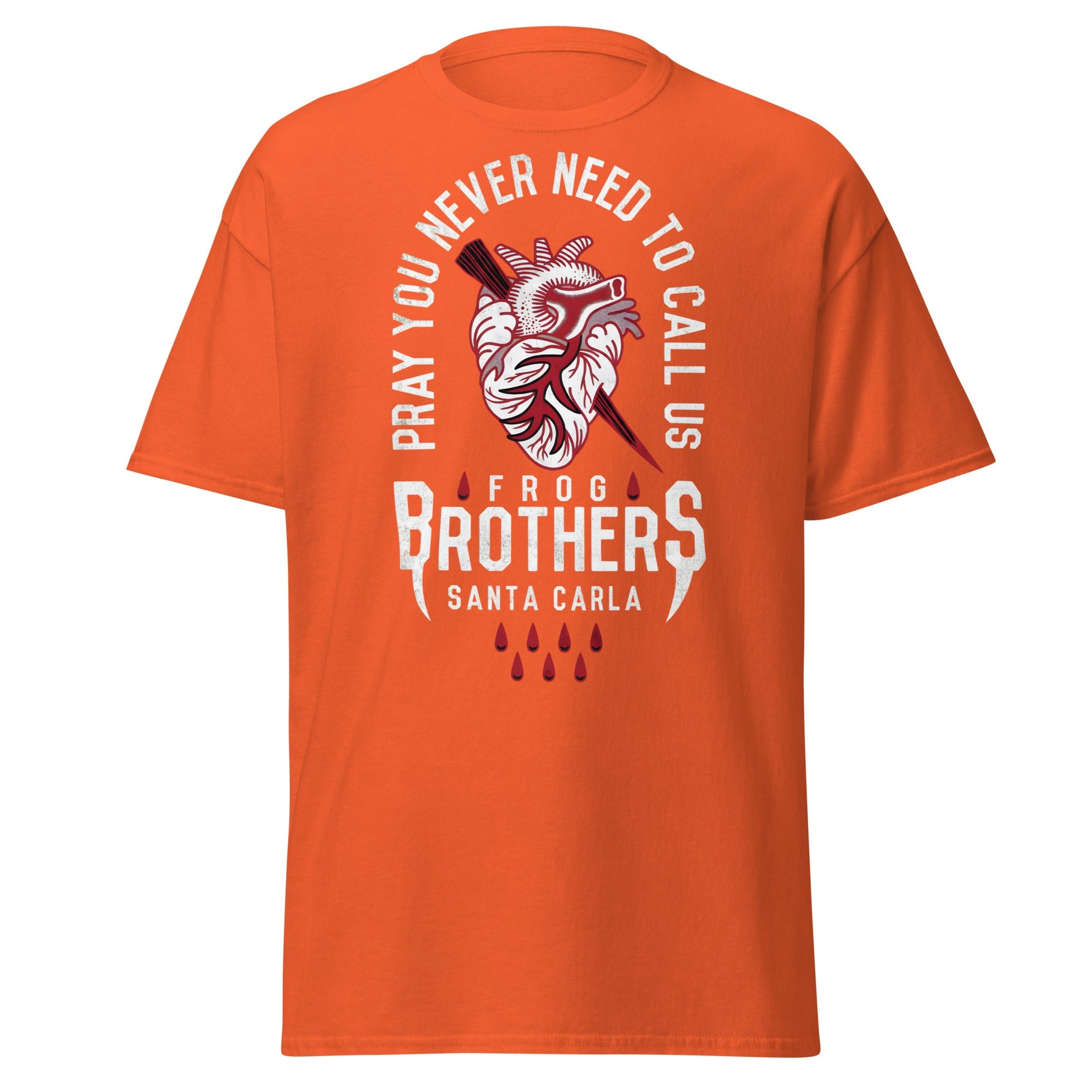 Frog Brothers Santa Carla T-Shirt | Vampire Hunter Tee - Orange - T-Shirts Online