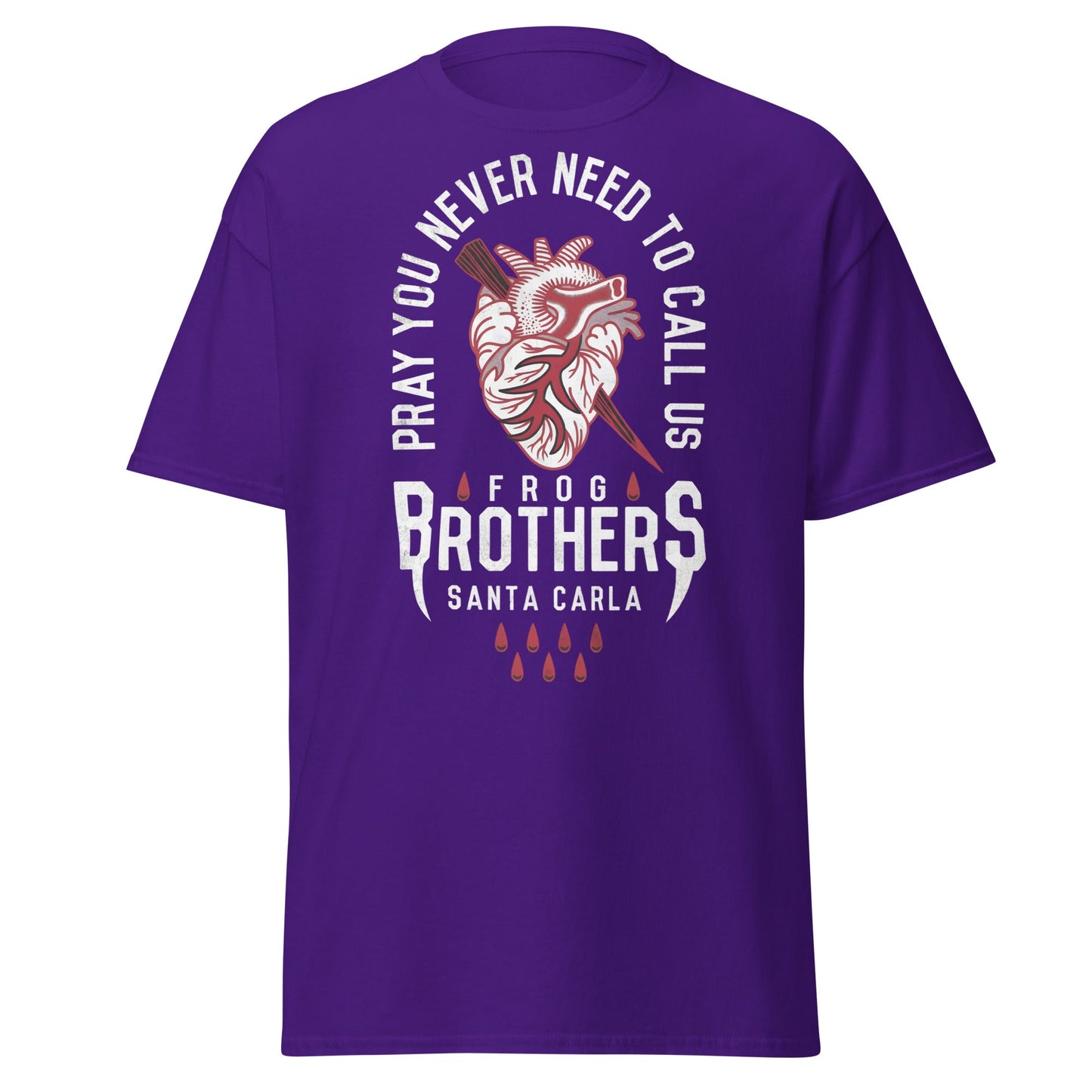 Frog Brothers Santa Carla T-Shirt | Vampire Hunter Tee - Purple - T-Shirts Online