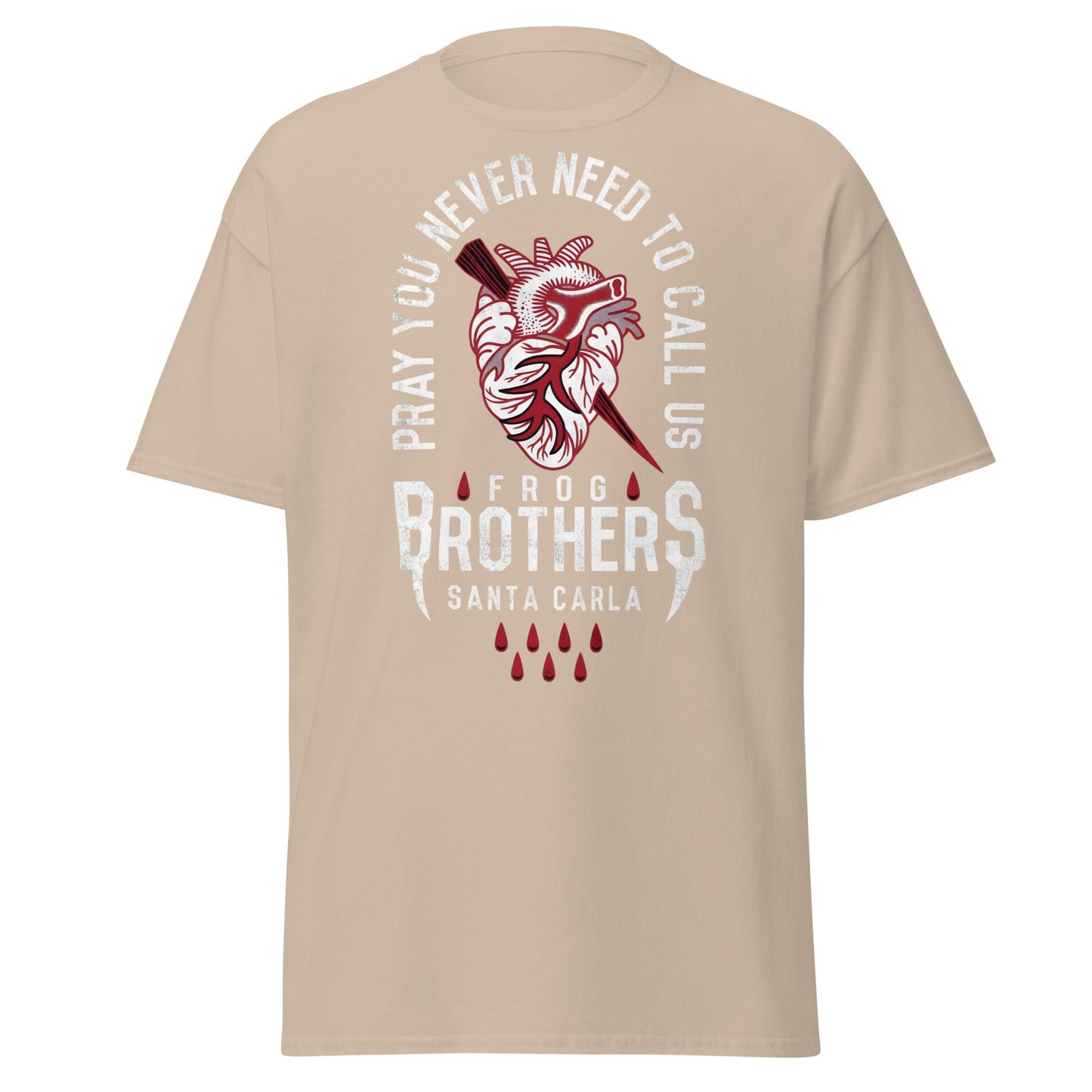 Frog Brothers Santa Carla T-Shirt | Vampire Hunter Tee - Sand - T-Shirts Online