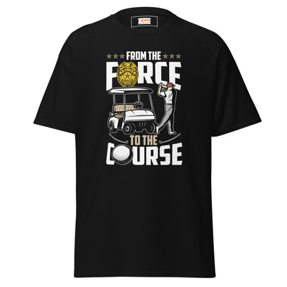 From the Force to the Course | Police T-Shirt - Black - T-Shirts Online