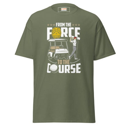 From the Force to the Course | Police T-Shirt - Military Green - T-Shirts Online
