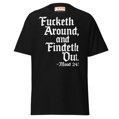 Fucketh Around and Findeth Out T-Shirt – Funny Medieval Tee - Black - T-Shirts Online