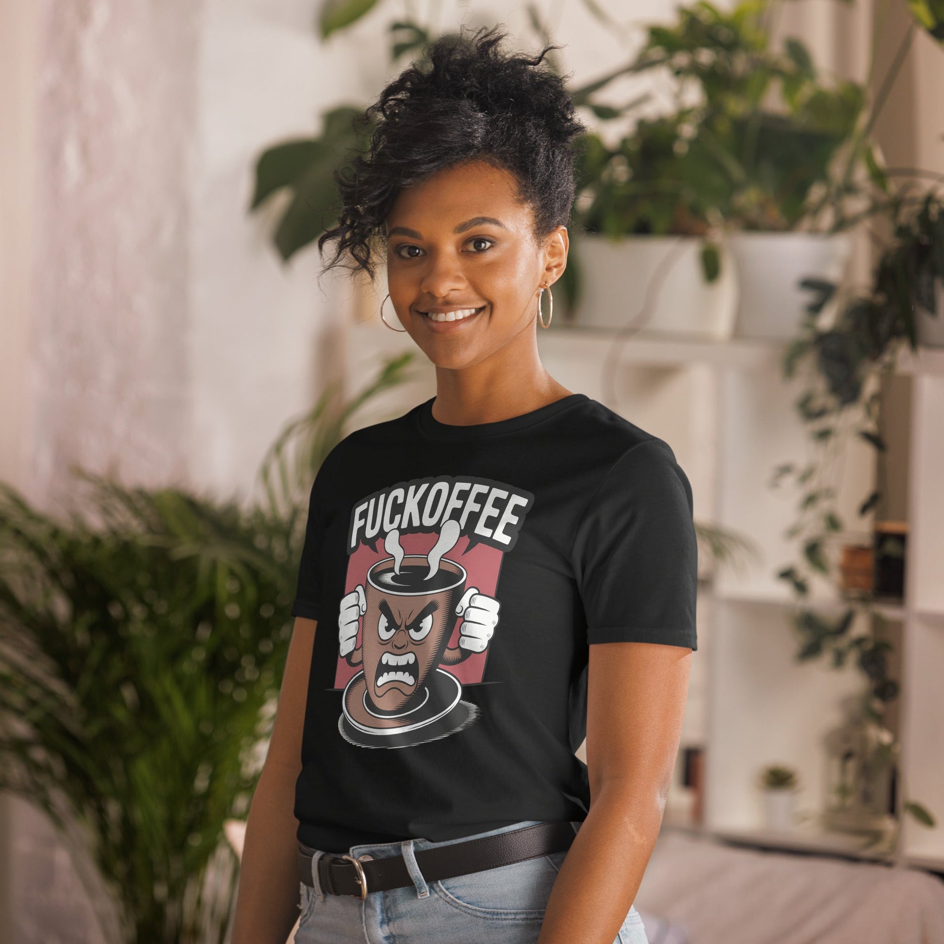 Fuckoffee T-Shirt | Funny Adult Humor Tee - Black - T-Shirts Online