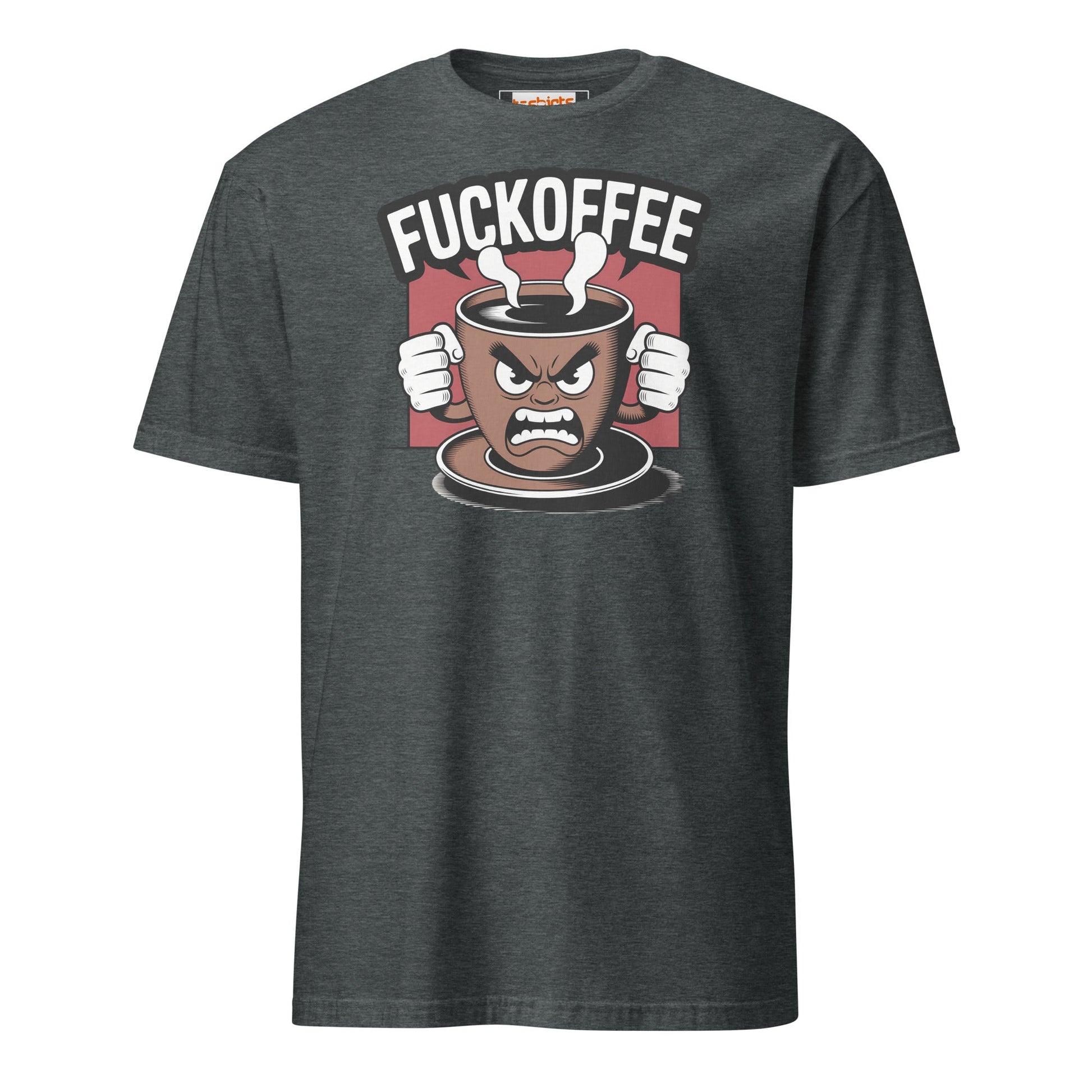 Fuckoffee T-Shirt | Funny Adult Humor Tee - Dark Heather - T-Shirts Online