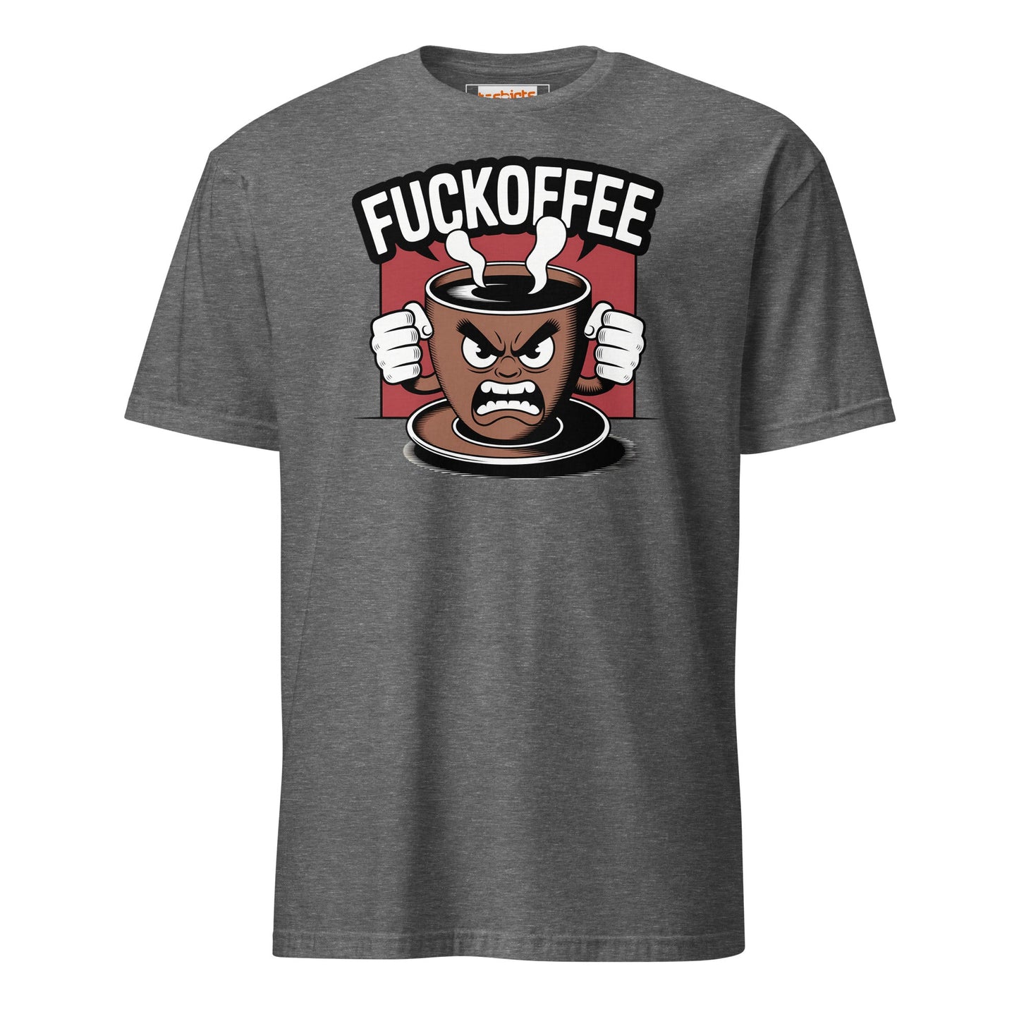 Fuckoffee T-Shirt | Funny Adult Humor Tee - Graphite Heather - T-Shirts Online