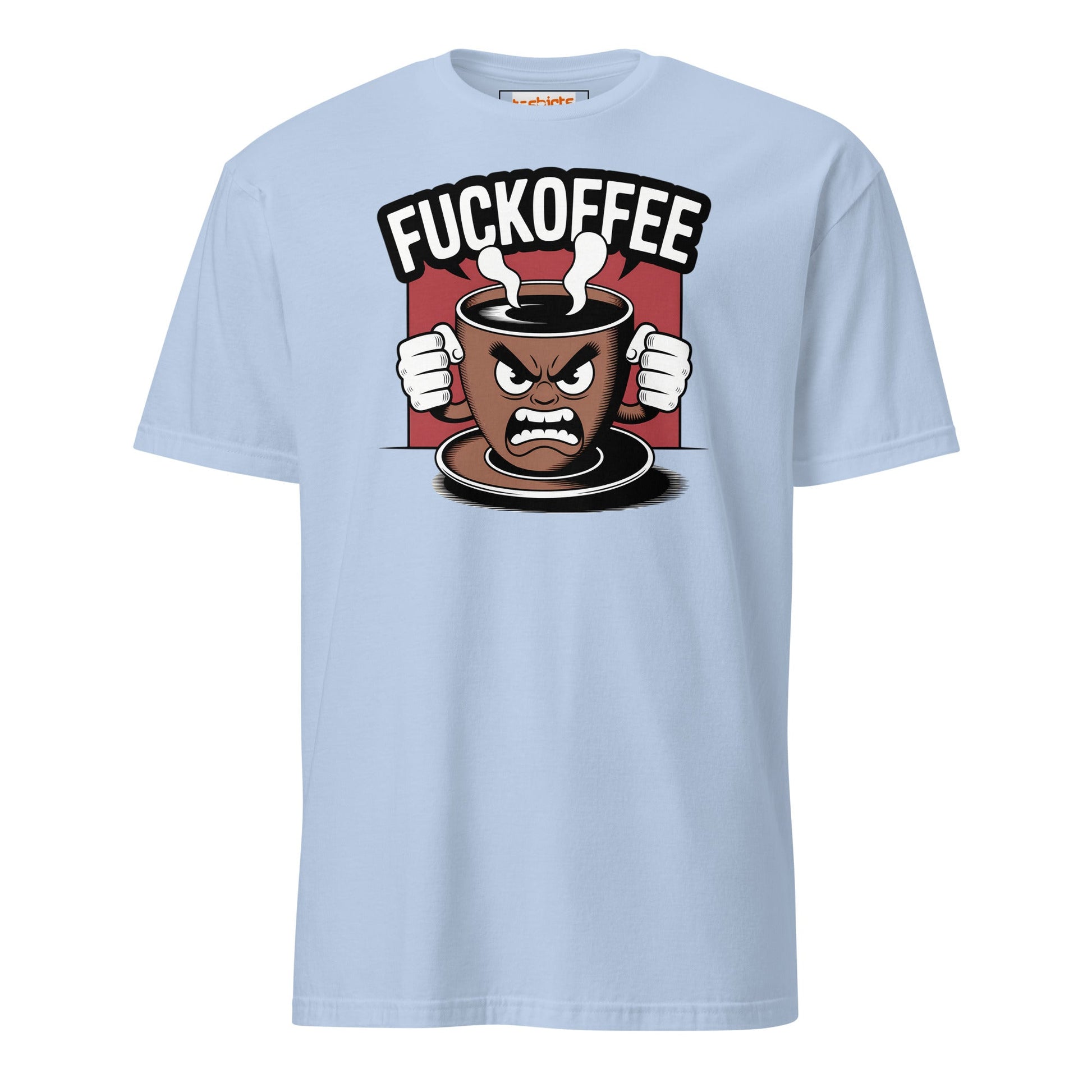 Fuckoffee T-Shirt | Funny Adult Humor Tee - Light Blue - T-Shirts Online