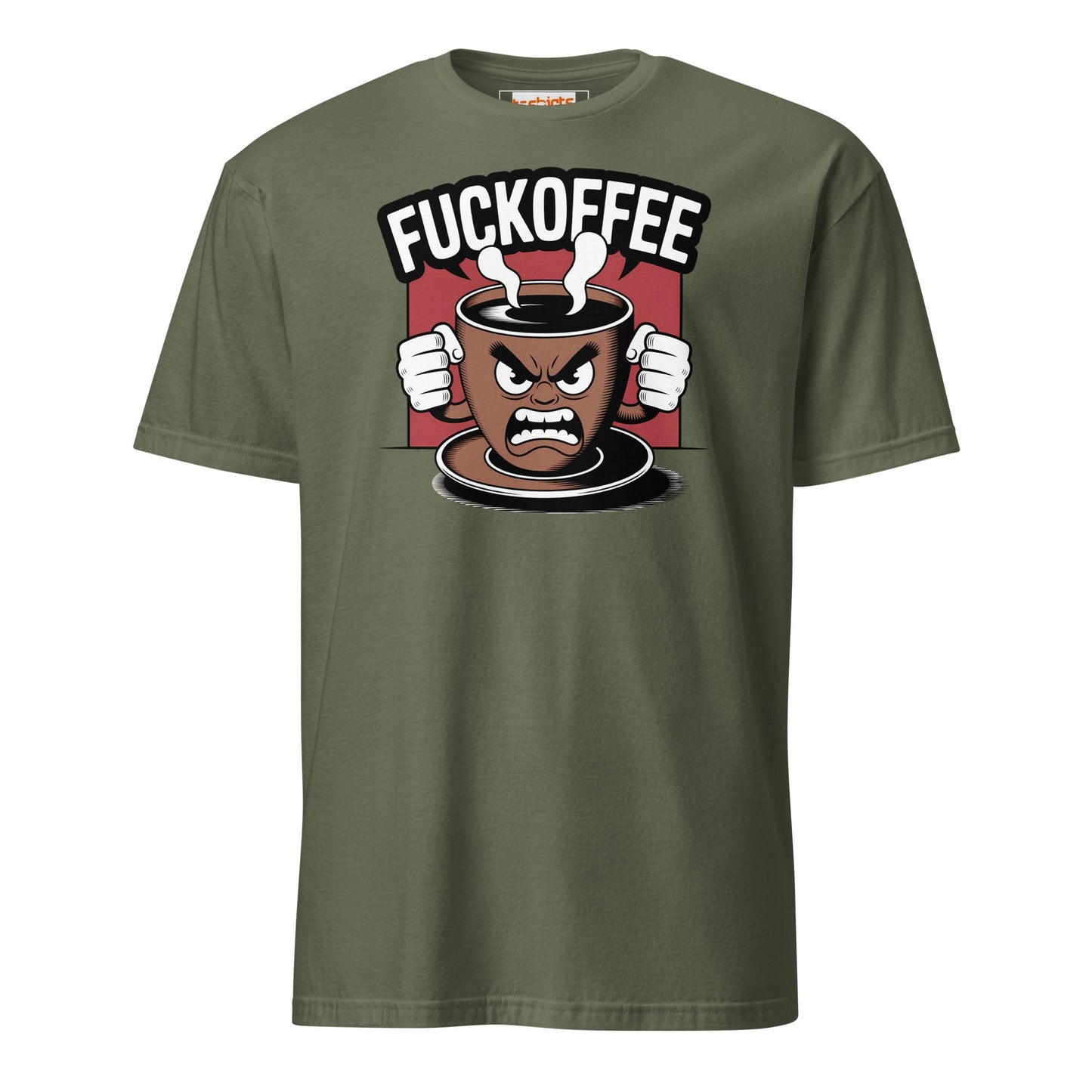 Fuckoffee T-Shirt | Funny Adult Humor Tee - Military Green - T-Shirts Online
