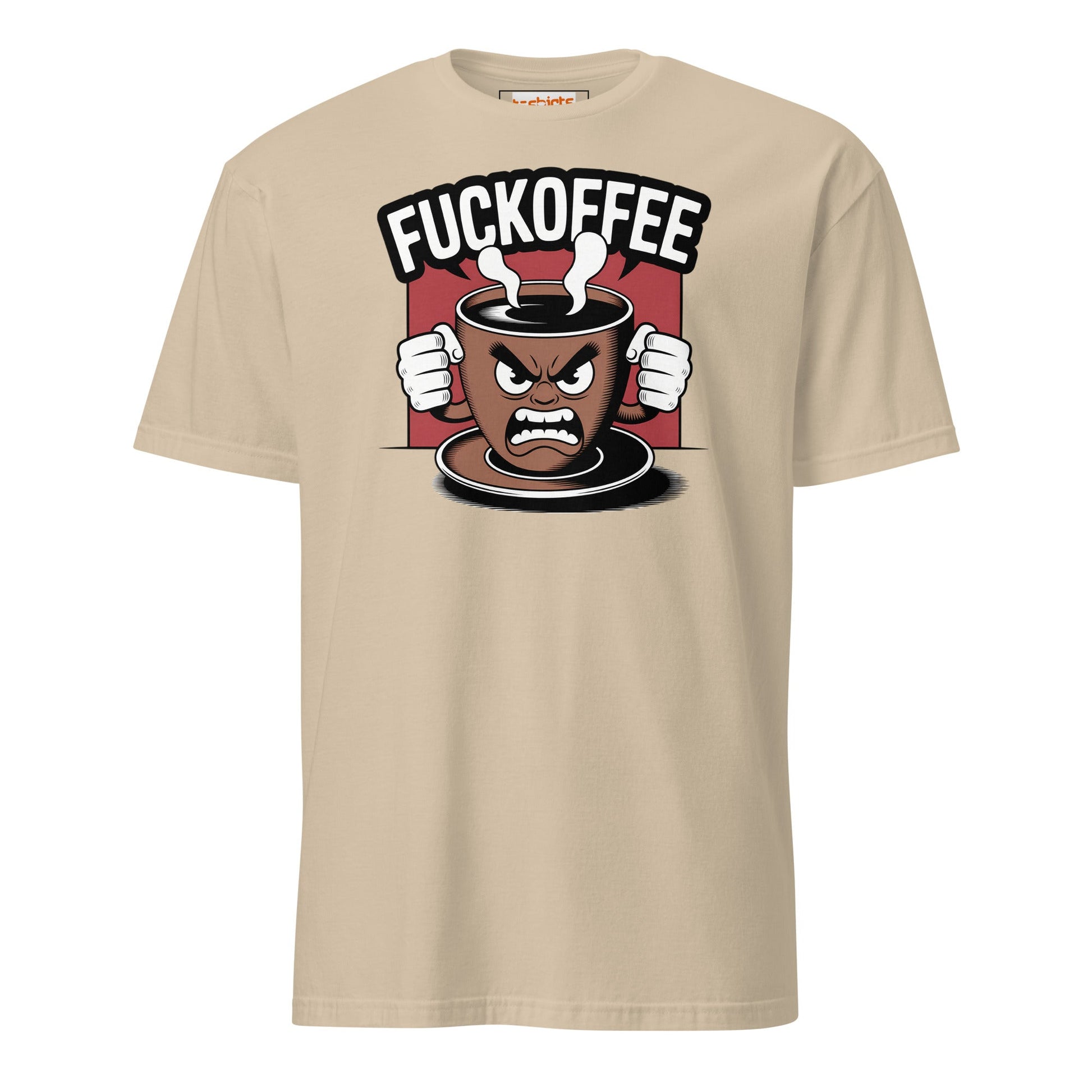 Fuckoffee T-Shirt | Funny Adult Humor Tee - Sand - T-Shirts Online