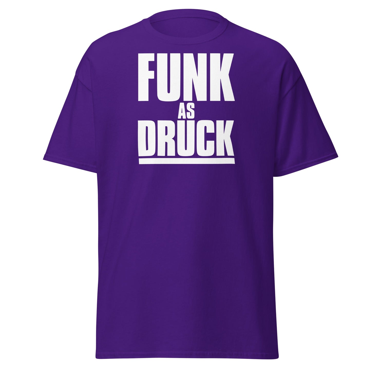Funk As Druck Funny Wordplay T-Shirt | Sarcastic Adult Tee - Purple - T-Shirts Online