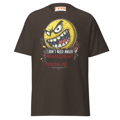 Funny Anger Management T-Shirt | Cartoon Rage Face Tee - Dark Chocolate - T-Shirts Online