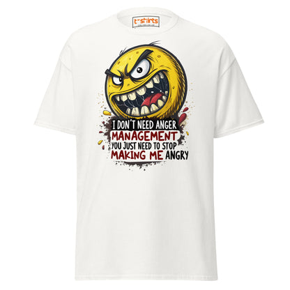 Funny Anger Management T-Shirt | Cartoon Rage Face Tee - White - T-Shirts Online