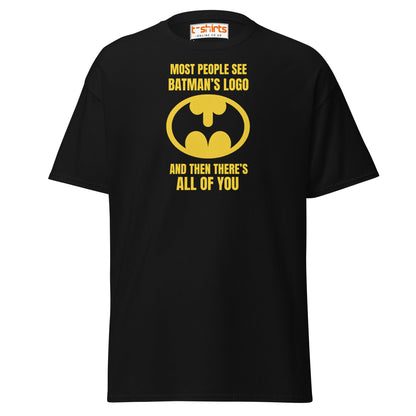 Funny Batman Parody Logo T-Shirt - Black - T-Shirts Online