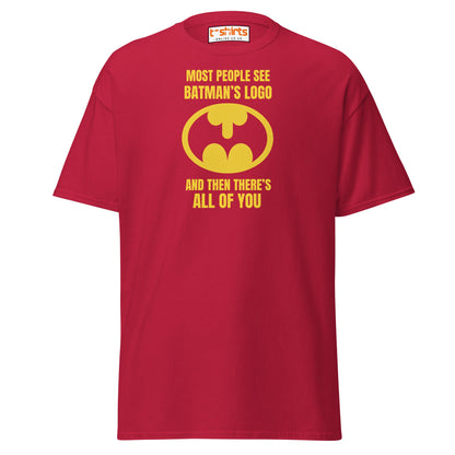 Funny Batman Parody Logo T-Shirt - Cardinal - T-Shirts Online