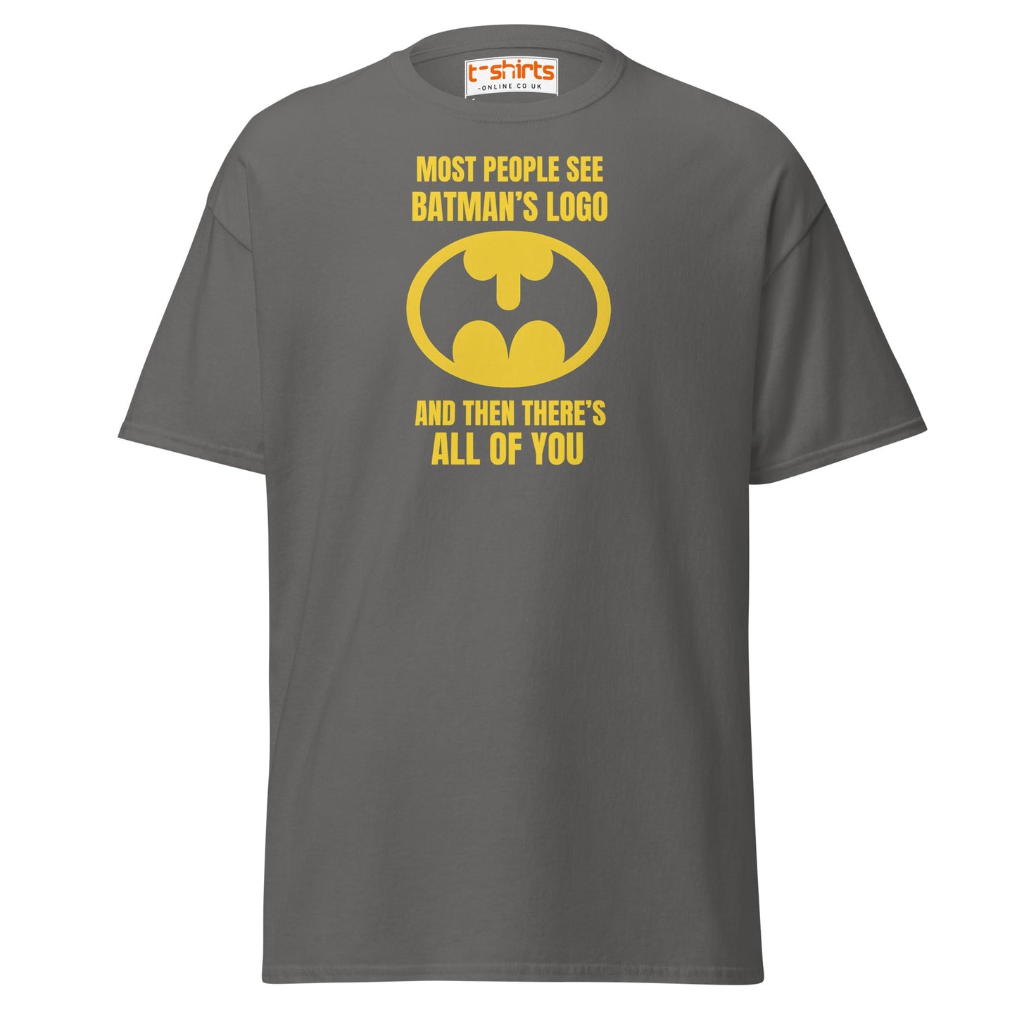 Funny Batman Parody Logo T-Shirt - Charcoal - T-Shirts Online