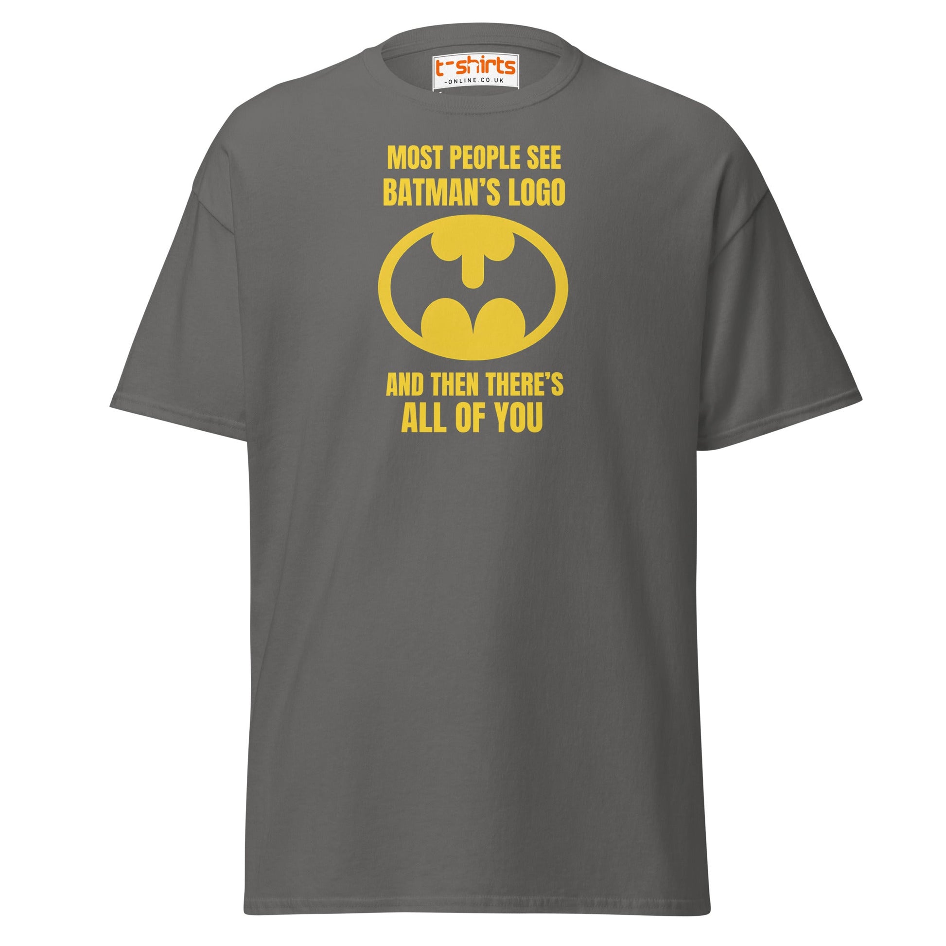 Funny Batman Parody Logo T-Shirt - Charcoal - T-Shirts Online