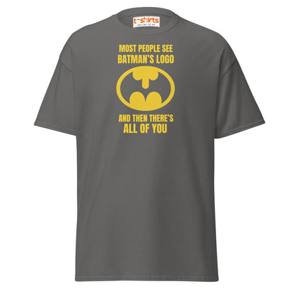 Funny Batman Parody Logo T-Shirt - Charcoal - T-Shirts Online