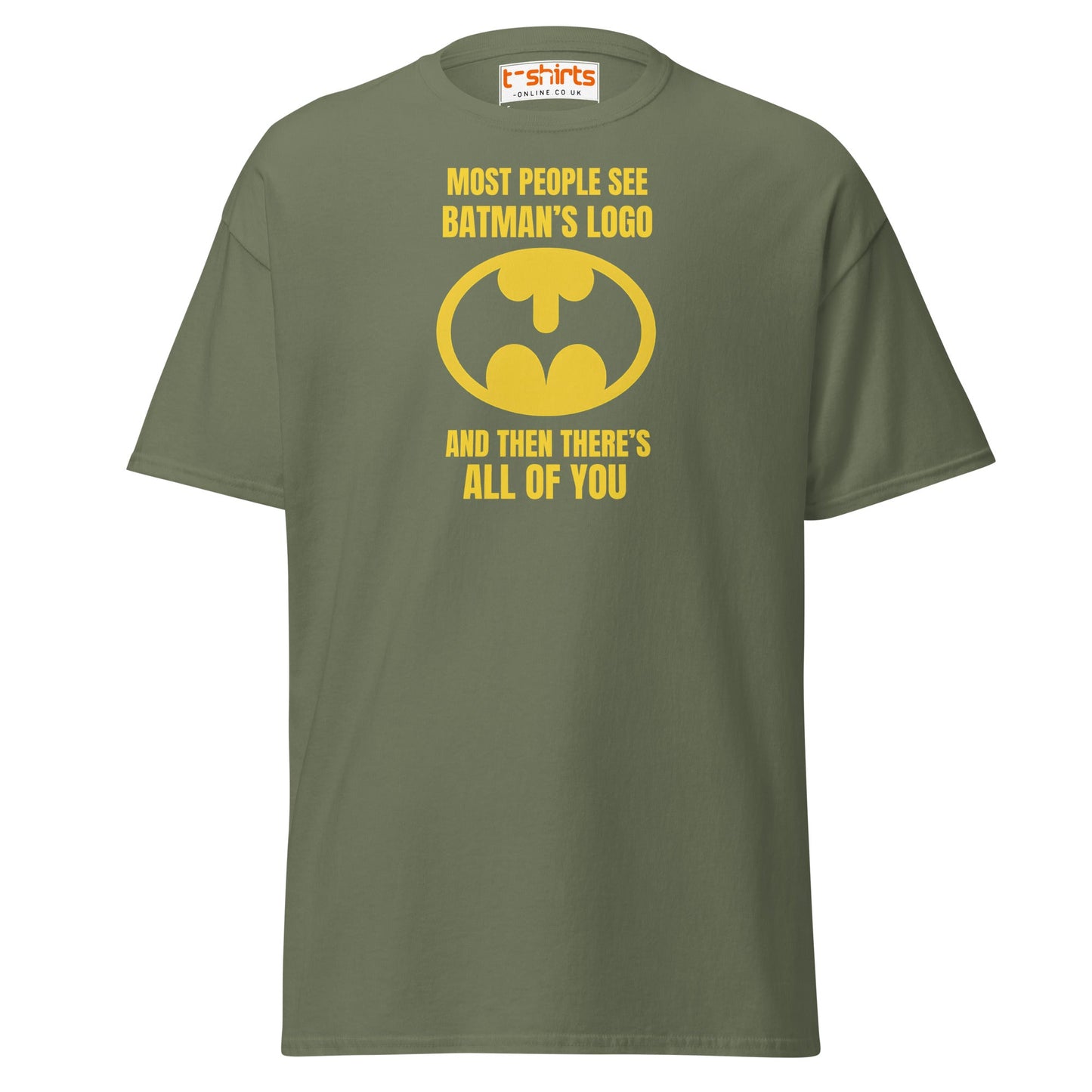 Funny Batman Parody Logo T-Shirt - Military Green - T-Shirts Online