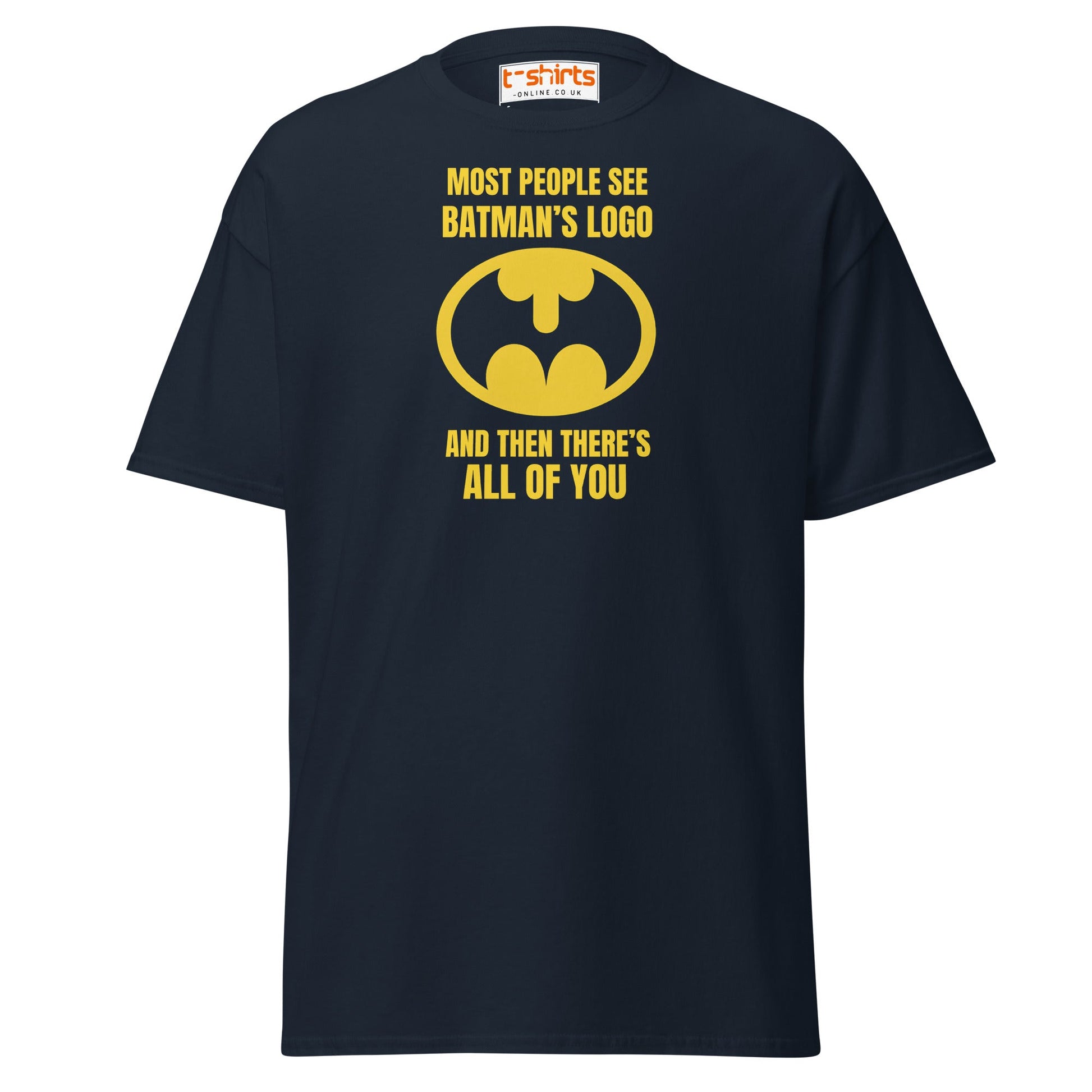 Funny Batman Parody Logo T-Shirt - Navy - T-Shirts Online