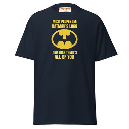 Funny Batman Parody Logo T-Shirt - Navy - T-Shirts Online