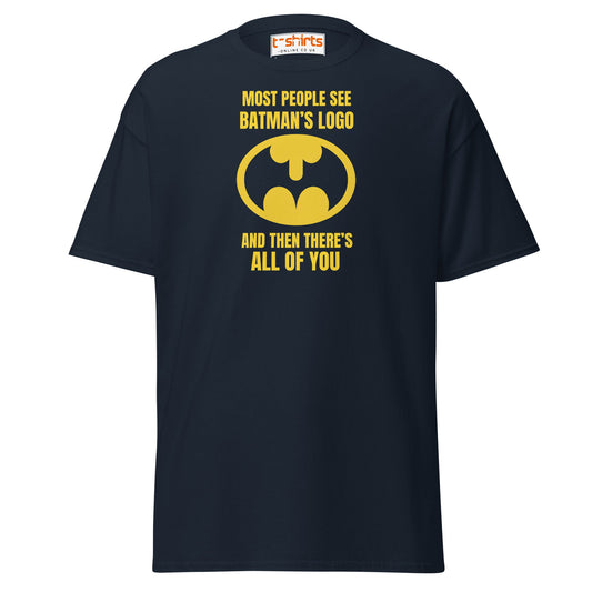Funny Batman Parody Logo T-Shirt - Navy - T-Shirts Online