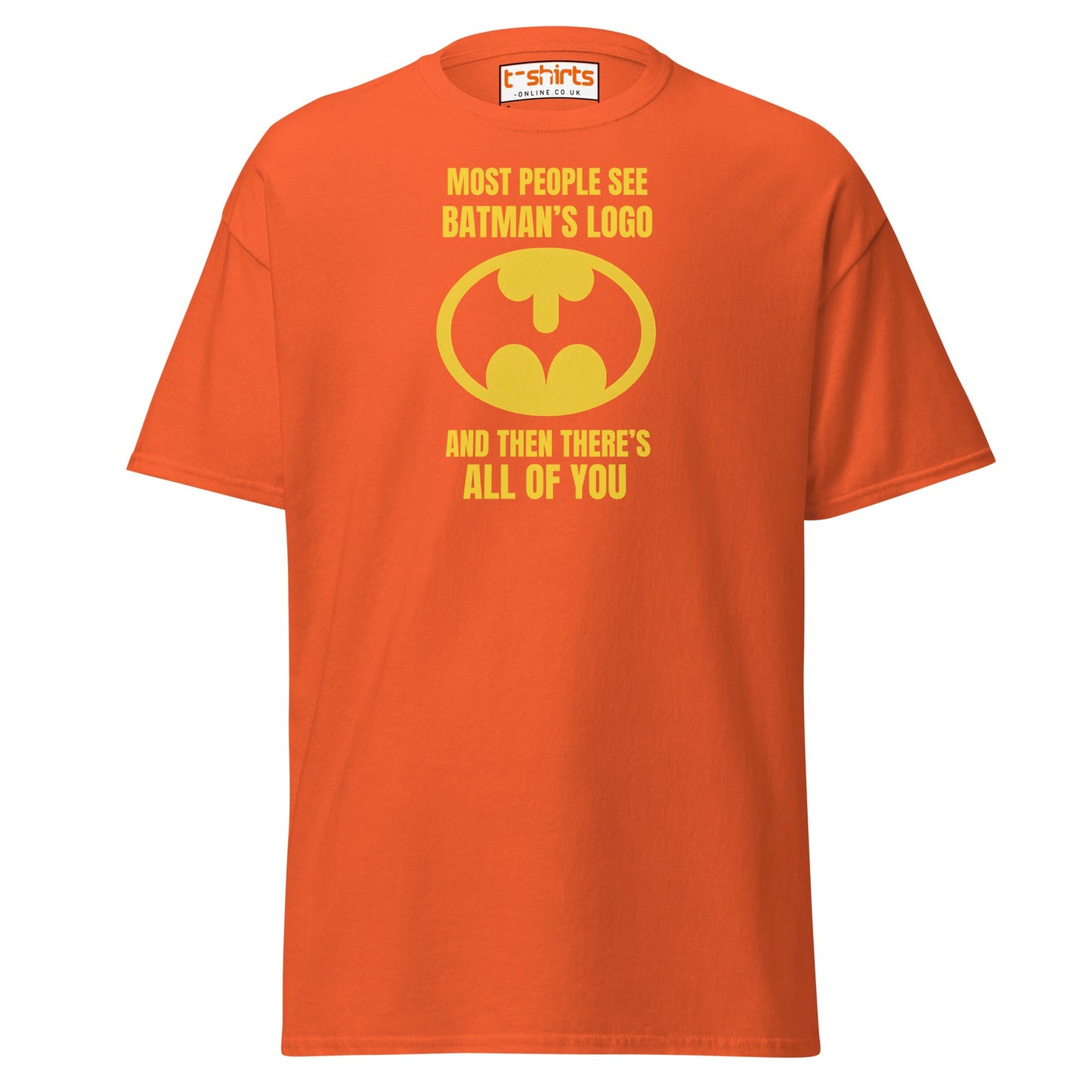 Funny Batman Parody Logo T-Shirt - Orange - T-Shirts Online