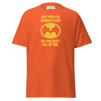 Funny Batman Parody Logo T-Shirt - Orange - T-Shirts Online