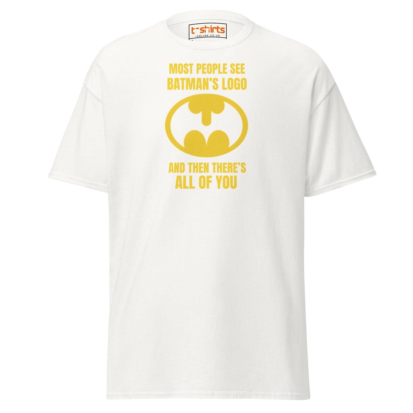 Funny Batman Parody Logo T-Shirt - White - T-Shirts Online