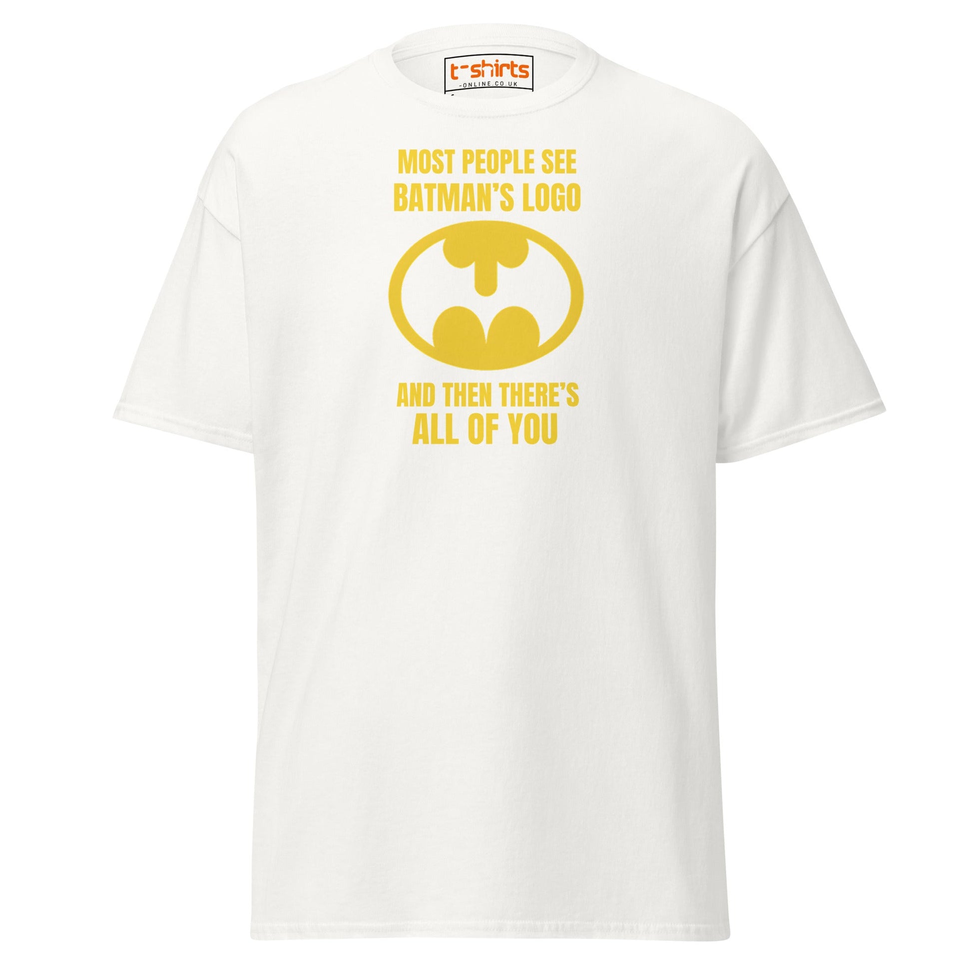 Funny Batman Parody Logo T-Shirt - White - T-Shirts Online