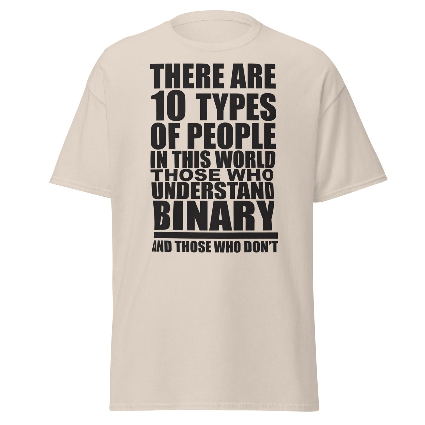 Funny Binary Code T-Shirt - 10 Types of People Tee - Natural - T-Shirts Online