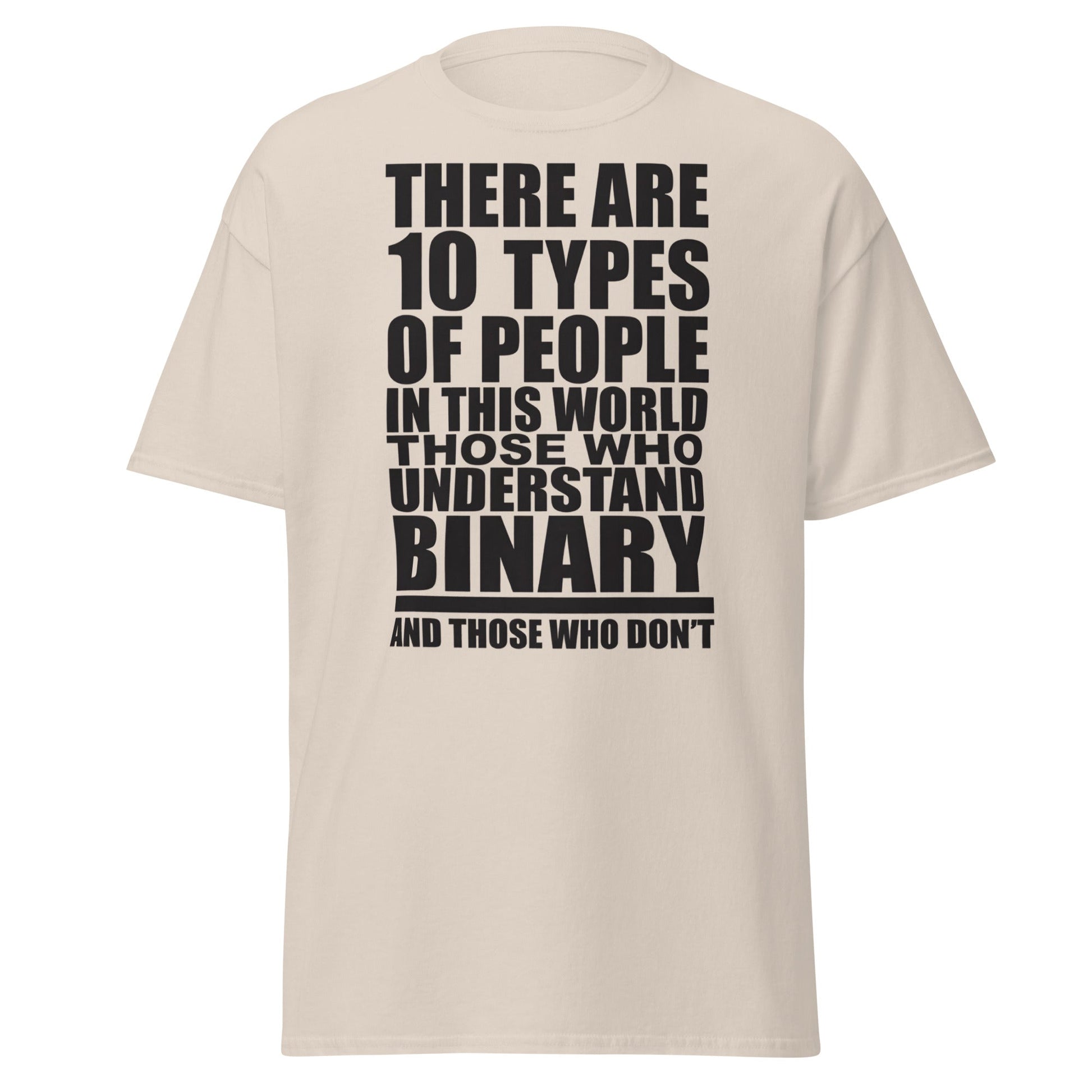 Funny Binary Code T-Shirt - 10 Types of People Tee - Natural - T-Shirts Online