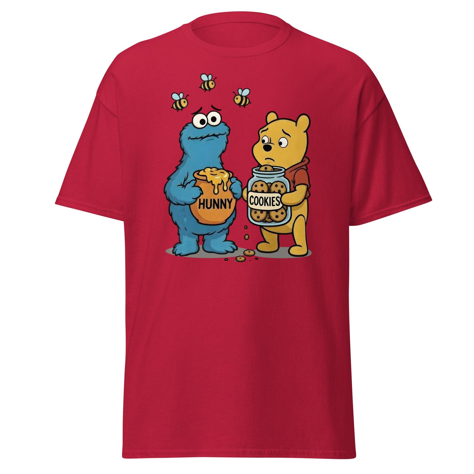 Funny Character Swap Tee - Cookie & Honey Jar Mashup - Cardinal - T-Shirts Online