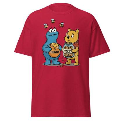 Funny Character Swap Tee - Cookie & Honey Jar Mashup - Cardinal - T-Shirts Online