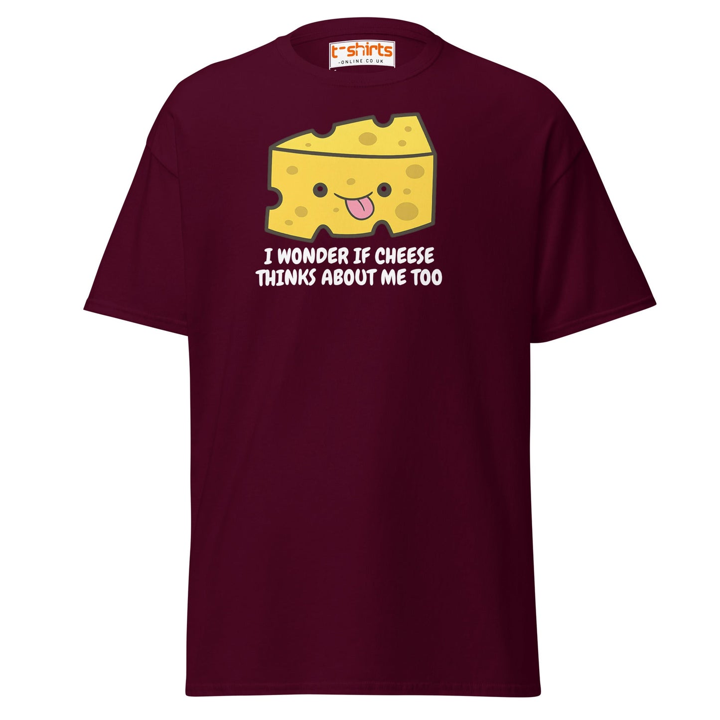 Funny Cheese Lover T-Shirt – Cute Food Pun Tee - Maroon - T-Shirts Online