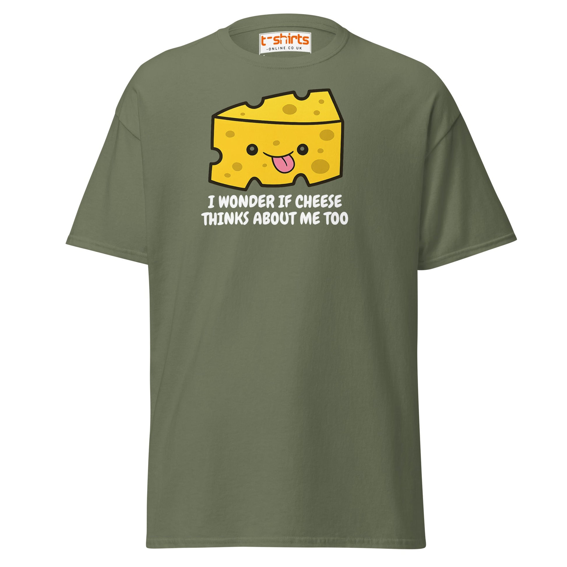 Funny Cheese Lover T-Shirt – Cute Food Pun Tee - Military Green - T-Shirts Online