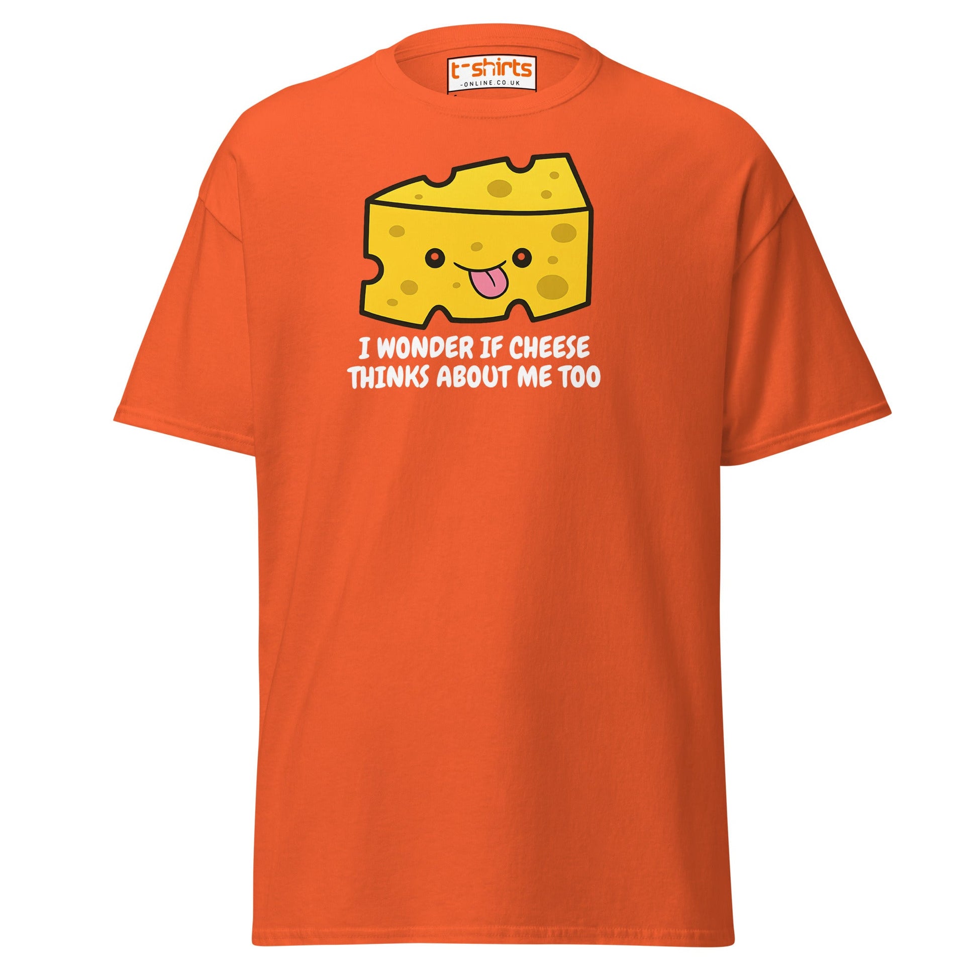 Funny Cheese Lover T-Shirt – Cute Food Pun Tee - Orange - T-Shirts Online