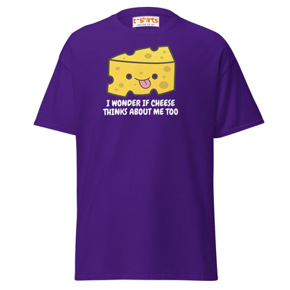 Funny Cheese Lover T-Shirt – Cute Food Pun Tee - Purple - T-Shirts Online
