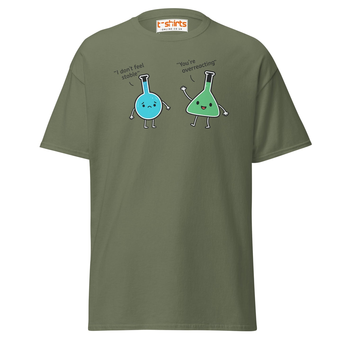 Funny Chemistry Pun T-Shirt – Science Joke Tee - Military Green - T-Shirts Online