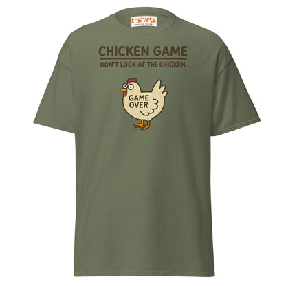 Funny Chicken Game T-Shirt – Game Over Humor Tee - Military Green - T-Shirts Online