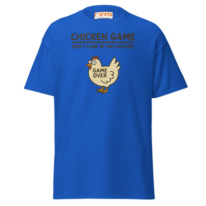 Funny Chicken Game T-Shirt – Game Over Humor Tee - Royal - T-Shirts Online