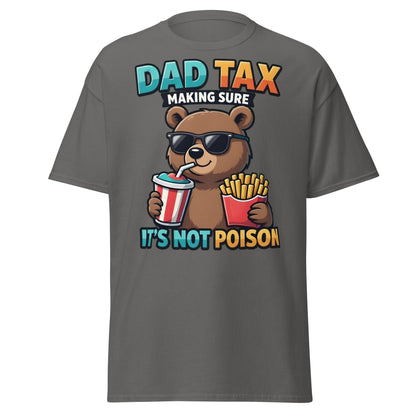 Funny Dad Tax Bear T-Shirt - Clever Father's Day Tee - Charcoal - T-Shirts Online