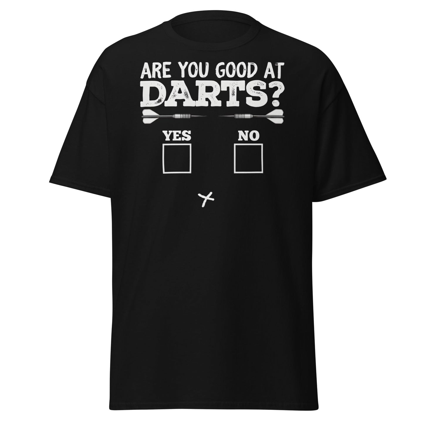 Funny Darts Fail T-Shirt - Are You Good At Darts Gag Tee - Black - T-Shirts Online