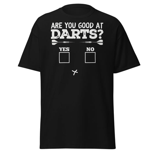 Funny Darts Fail T-Shirt - Are You Good At Darts Gag Tee - Black - T-Shirts Online