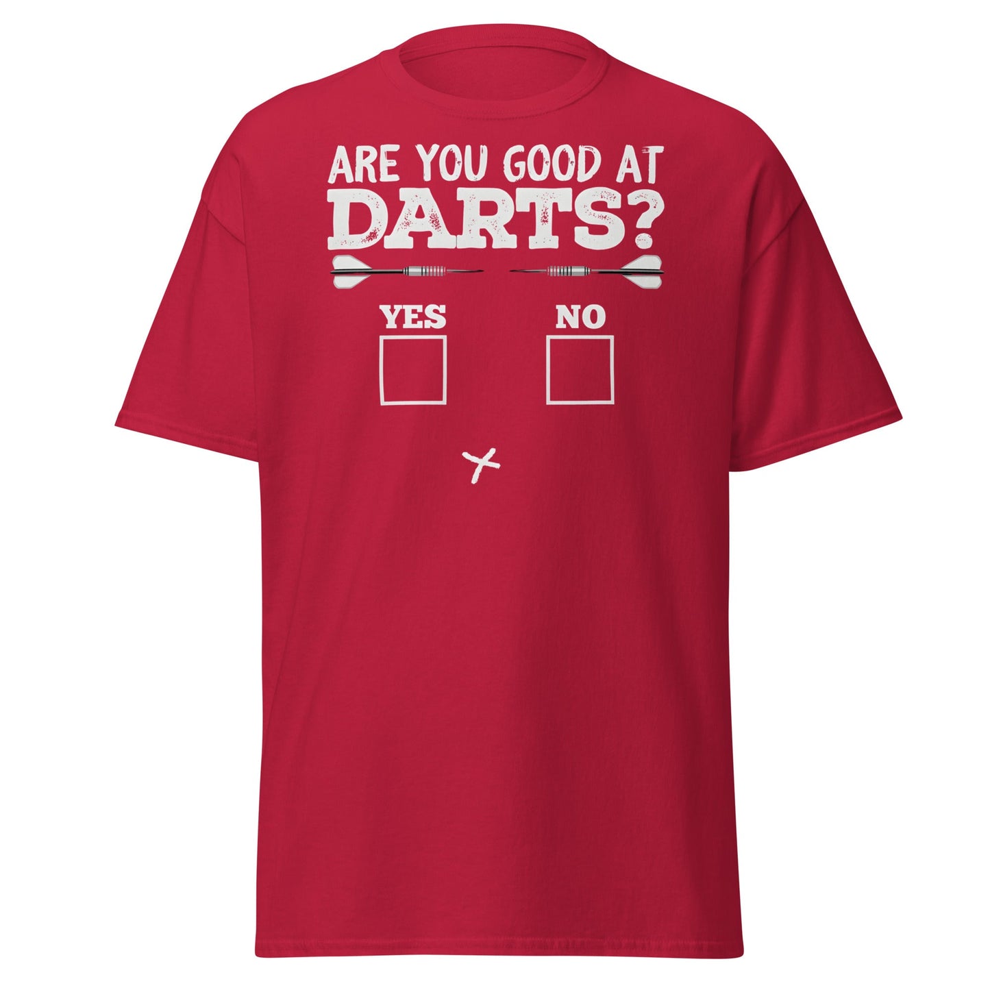 Funny Darts Fail T-Shirt - Are You Good At Darts Gag Tee - Cardinal - T-Shirts Online