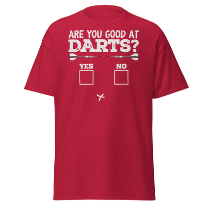 Funny Darts Fail T-Shirt - Are You Good At Darts Gag Tee - Cardinal - T-Shirts Online