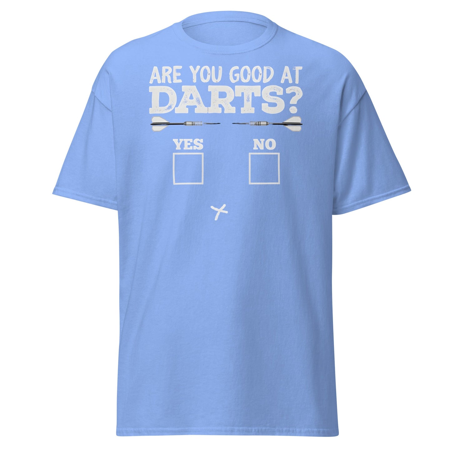 Funny Darts Fail T-Shirt - Are You Good At Darts Gag Tee - Carolina Blue - T-Shirts Online