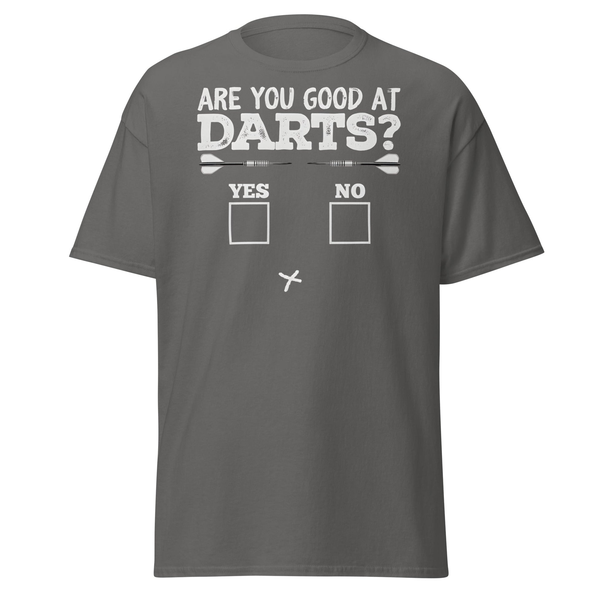 Funny Darts Fail T-Shirt - Are You Good At Darts Gag Tee - Charcoal - T-Shirts Online