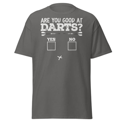 Funny Darts Fail T-Shirt - Are You Good At Darts Gag Tee - Charcoal - T-Shirts Online