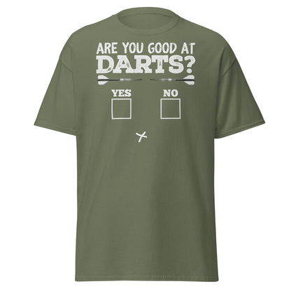 Funny Darts Fail T-Shirt - Are You Good At Darts Gag Tee - Military Green - T-Shirts Online