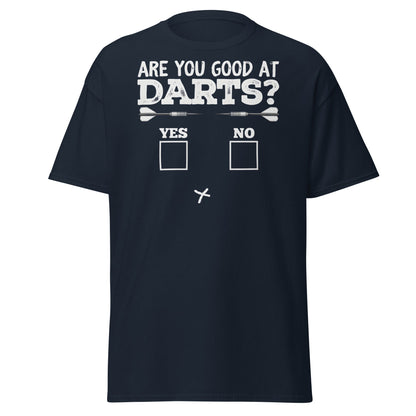 Funny Darts Fail T-Shirt - Are You Good At Darts Gag Tee - Navy - T-Shirts Online